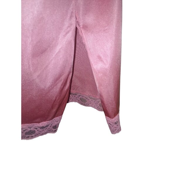 VTG Body Lites JCPenney Pink Lace Trim Full Slip Dress Womens USA Size 34 - Picture 5 of 8